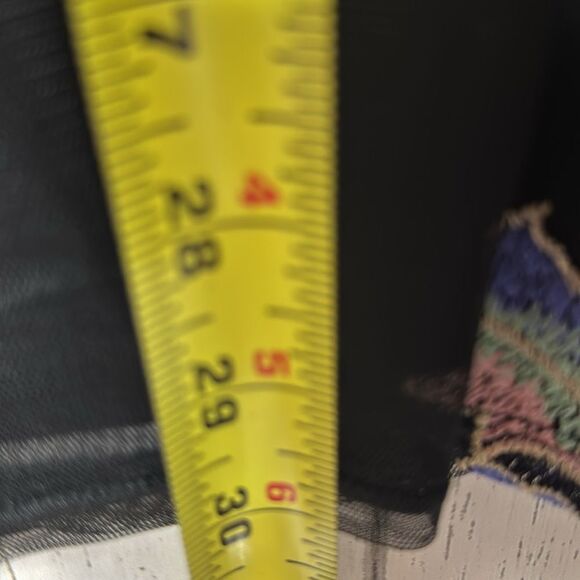 Catherines Black Floral Embroidered Mesh Blouse Womens 4X Elegant Boho Romantic - Picture 16 of 16